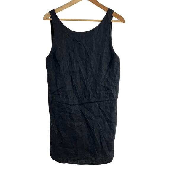 Reformation Rosemond Linen Dress Black Back Scoop Size 10 - Picture 3 of 9
